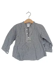 Vorschaubild 1 von Kinder Freizeithemd kariert Blau Langarm Gr. 86 Baumwolle Casual