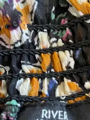 Vorschaubild 3 von Damen Bluse 38 M Mehrfarbig Blumenmuster Feminin Rüschen