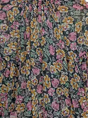 Vorschaubild 2 von Damen Bluse 38 M Mehrfarbig Blumenmuster Feminin Rüschen