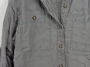 Vorschaubild 4 von Damen Hemdbluse Leinen Grau Gr. 42/XL Casual