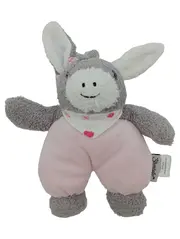 Vorschaubild 1 von Baby Kuscheltier Stofftier Schmusetier Grau Rosa 15cm