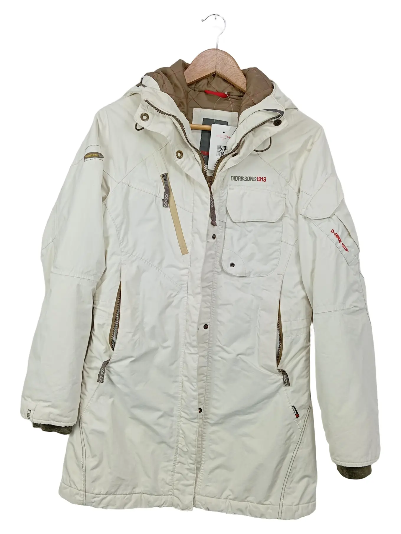 DIDRIKSONS Damen Outdoorjacke Gr. 36/S Weiß Polyester