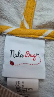 Vorschaubild 4 von Kinder Kapuzenpullover-Kleid gestreift Gr. 104 Grau Gelb