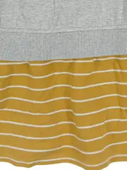 Vorschaubild 3 von Kinder Kapuzenpullover-Kleid gestreift Gr. 104 Grau Gelb