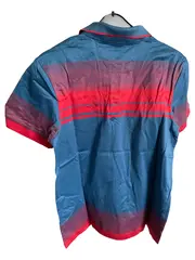 Vorschaubild 2 von Herren Poloshirt Blau Gestreift Größe XL Casual