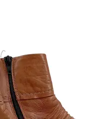 Vorschaubild 5 von Damen Stiefeletten Gr. 38 Braun Casual Leder Reißverschluss