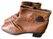 Vorschaubild 2 von Damen Stiefeletten Gr. 38 Braun Casual Leder Reißverschluss