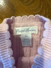 Vorschaubild 7 von Strickjacke Rosa Zopfstrick Gr. 80 Mädchen Baumwolle