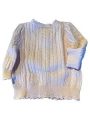 Vorschaubild 2 von Strickjacke Rosa Zopfstrick Gr. 80 Mädchen Baumwolle