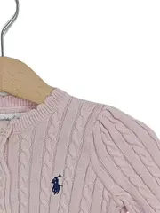 Vorschaubild 3 von Strickjacke Rosa Zopfstrick Gr. 80 Mädchen Baumwolle