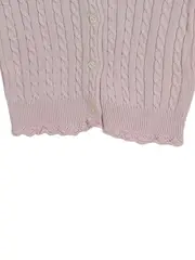 Vorschaubild 5 von Strickjacke Rosa Zopfstrick Gr. 80 Mädchen Baumwolle