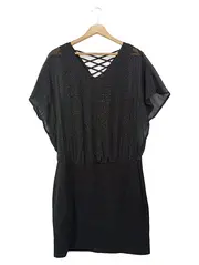 Vorschaubild 1 von Damen Cocktailkleid Gr. 38/M Schwarz Elegant Party Punkte