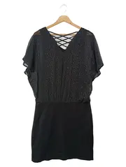 Vorschaubild 2 von Damen Cocktailkleid Gr. 38/M Schwarz Elegant Party Punkte