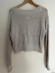 Vorschaubild 4 von Damen Strickpullover V-Ausschnitt Beige Gr. UNI Casual Herbst/Winter