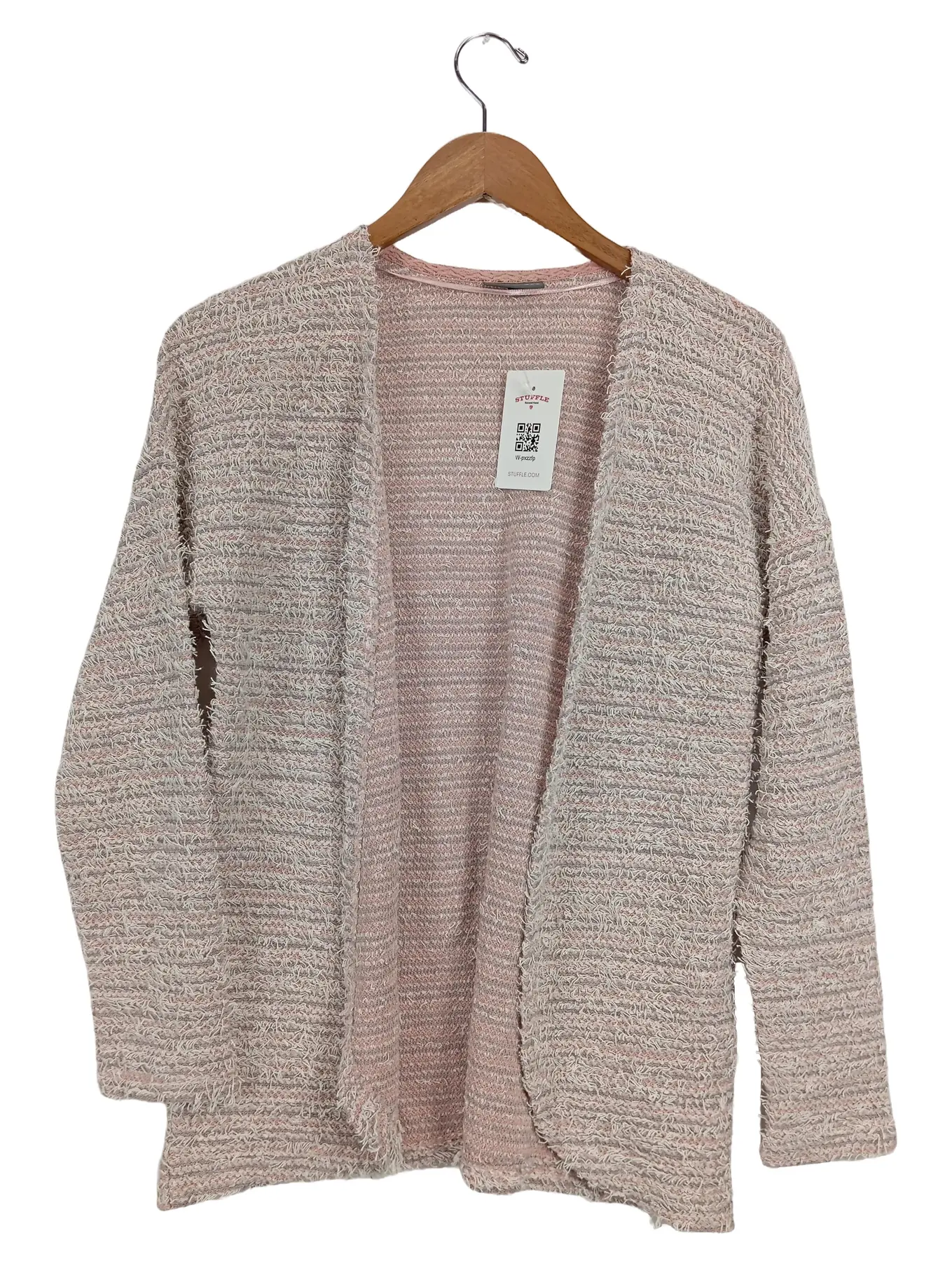 STREET ONE Damen Strickjacke Gr. 36/S Rosa Casual Strukturmuster