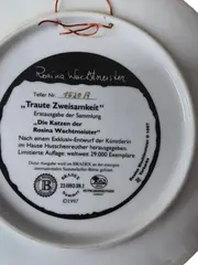 Vorschaubild 4 von Sammelteller Rosina Wachtmeister Katzenmotiv Traute Zweisamkeit Porzellan 20cm