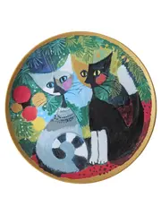 Vorschaubild 1 von Sammelteller Rosina Wachtmeister Katzenmotiv Traute Zweisamkeit Porzellan 20cm