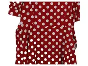 Vorschaubild 5 von Damen Festliches Kleid Rot Punkte Gr. M Retro Midikleid