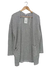 Vorschaubild 1 von Damen Strickjacke 3/4 Arm gestreift Mehrfarbig Gr. 36 S