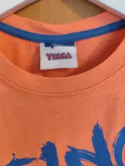 Vorschaubild 3 von Kinder Pullover Kurzarm Orange Hai Tiermotiv Gr. 146/152 Baumwolle