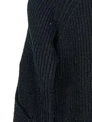 Vorschaubild 4 von Damen Strickpullover Schwarz XS Modern Rippstrick Langarm