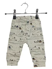 Vorschaubild 1 von Kinder Jogginghose Beige Gr. 62 Pinguin Tiermotiv Baumwolle