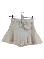 Vorschaubild 1 von Minirock Damen Gr. S Beige mit Schleife Volant Feminin