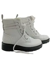 Vorschaubild 1 von Damen Stiefel Combat Boot Weiß Schlangenmuster Gr. 37 Kunstleder