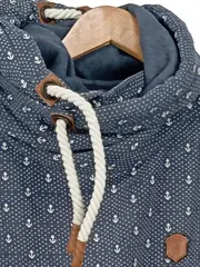 Vorschaubild 3 von Damen Kapuzenpullover Hoodie Anker Maritim Blau Gr. L