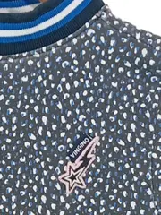 Vorschaubild 2 von Mädchen Langarmshirt Gr. 128 Grau Tiermotive Sterne Casual