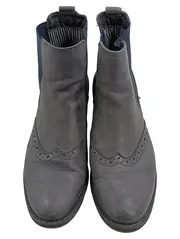 Vorschaubild 2 von Chelsea Boots Brogue Stiefelette Damen Gr. 40 Grau Leder