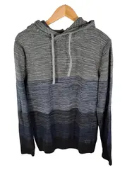 Vorschaubild 1 von Herren Kapuzenpullover Grau Farbverlauf L Baumwolle Freizeit