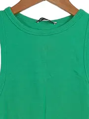 Vorschaubild 3 von Damen Tanktop Grün Gr. 36/S Casual Rippstrick