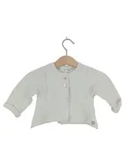 Vorschaubild 1 von Strickjacke Baby Mädchen Gr. 74 Weiß Basic Baumwolle