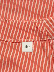 Vorschaubild 4 von Damen Bluse Gr. 40 Rot Gestreift Casual Schleifenärmel 3/4-Arm