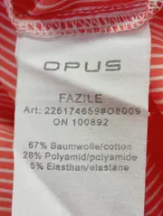 Vorschaubild 5 von Damen Bluse Gr. 40 Rot Gestreift Casual Schleifenärmel 3/4-Arm