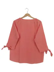 Vorschaubild 2 von Damen Bluse Gr. 40 Rot Gestreift Casual Schleifenärmel 3/4-Arm