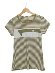Vorschaubild 1 von Damen T-Shirt gestreift Grün Größe M
