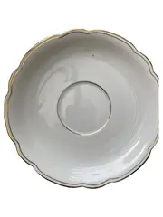 Vorschaubild 1 von Inka Tasse Untertasse Porzellan Weiß Klassisch Elegant Metallic