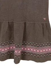 Vorschaubild 2 von Kinder Strickkleid Rollkragen Braun Gr. 128/134 Norwegermuster