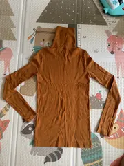 Vorschaubild 4 von Kinder Rollkragen Langarmshirt Gr. 146 Basic Orange