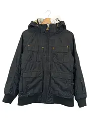 Vorschaubild 1 von Skijacke Damen Gr. 38/M Schwarz Outdoor Sportlich Kariert Kapuze