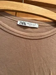 Vorschaubild 2 von Damen T-Shirt Basic Beige Gr. 38/M Viskose Kurzarm