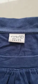 Vorschaubild 5 von Damen Langarmshirt Blau Gr. S Carree-Ausschnitt Baumwolle