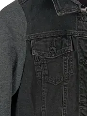 Vorschaubild 2 von Damen Jeansjacke mit Kapuze Gr. 38/M Grau Casual