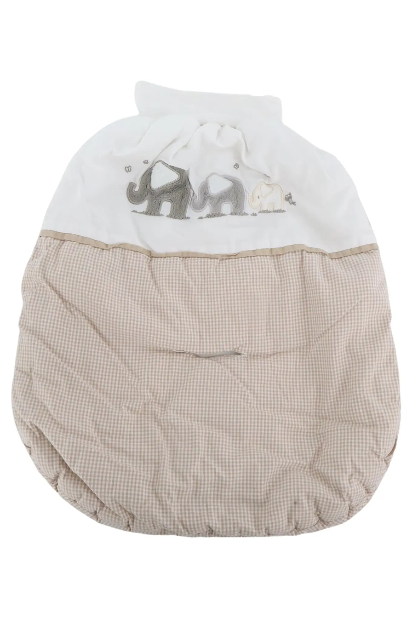 BO BY BABYONE Kinderwagen Fußsack Beige Baumwolle Elefanten Design Baby