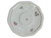 Vorschaubild 1 von Bavaria Unterteller Untertasse 15 cm Weiß Blumenmuster Goldrand