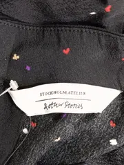 Vorschaubild 3 von & OTHER STORIES Blusenkleid Damen Gr. 36/S Schwarz Grafisches Muster Spitze