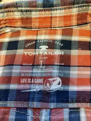 Vorschaubild 3 von Herren Freizeithemd Kariert Ellenbogen-Patches Gr. L Orange