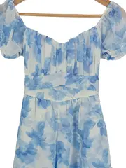 Vorschaubild 2 von Damen Jumpsuit Gr. 36/S Blumenmuster Mehrfarbig Feminin Kurzarm